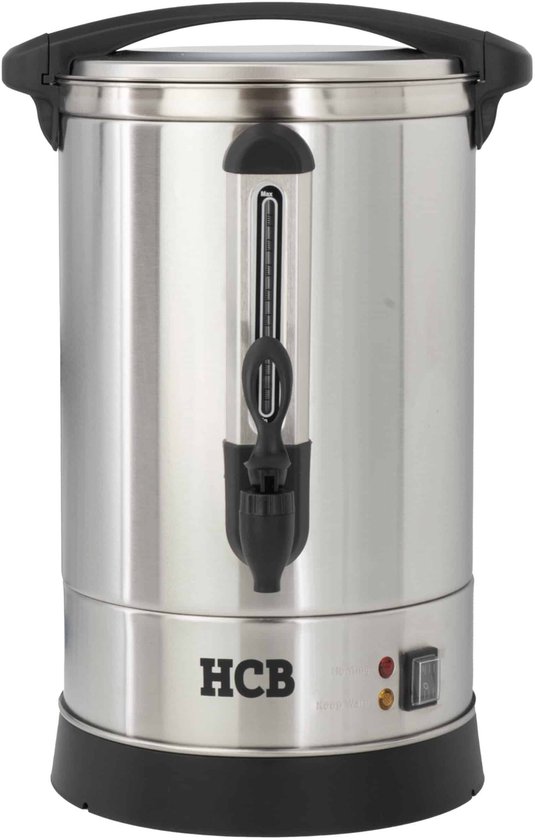 HCB® - Professionele Horeca Percolator - 7,9 liter - 55 kopjes - 230V - RVS / INOX Perculator - Elektrisch koffiezetapparaat - Volautomatische koffiemachine - 29x30x50.5 cm (DxBxH) - 2.70 kg - 1346