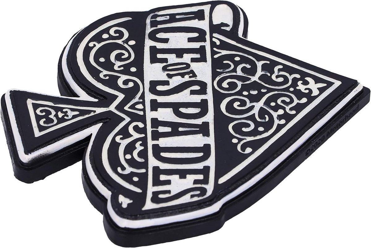 Set van 4 Onderzetters - Hars - Motorhead As van Schoppen Design - Zwart