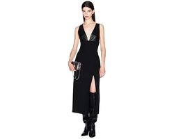Armani Exchange Xw000721_af16209 Mouwloze Jurk Zwart 38 Vrouw
