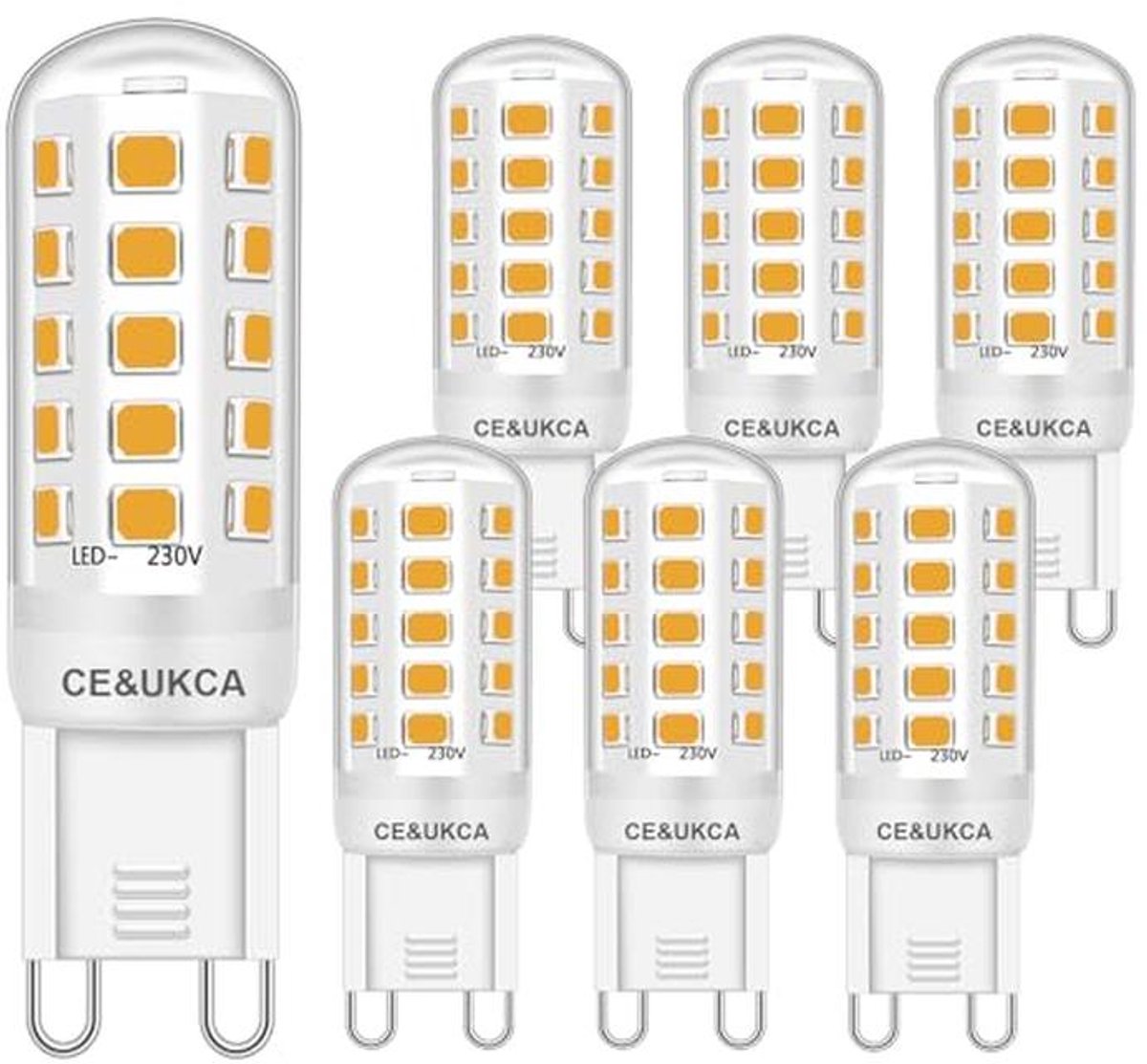 LED G9 Gloeilampen - 3 W, Vervangt 40 W en Lager, Warm Wit 2700K, Energiebesparend, Flikkert Niet, Niet Dimbaar, 430 Lumen