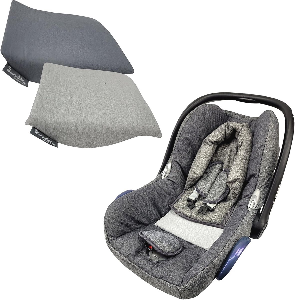 Zitwig Stoelverkleiner Wigkussen voor Babyzitjes - Donkergrijs