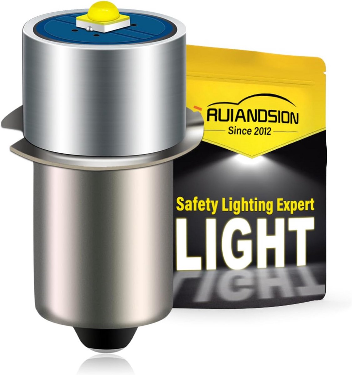P13.5S LED Vervangingslamp voor Zaklamp en Lantaarn - 3W Hoog Rendement Wit Licht