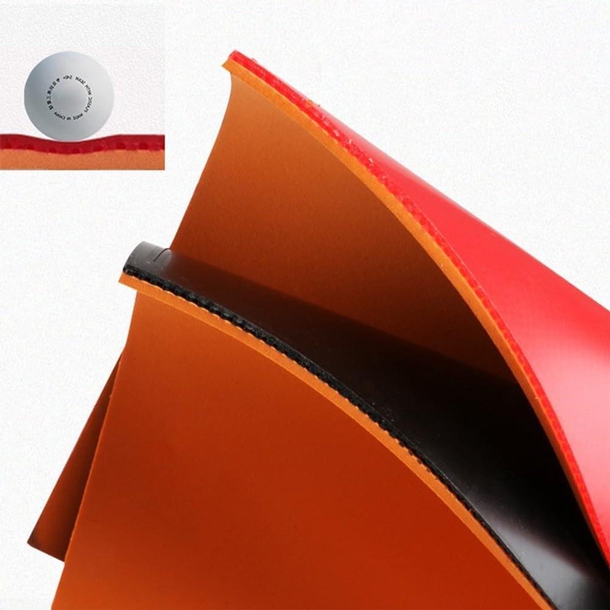Allecta - Tafeltennis Rubbers 4 stuks, Vervanging Tafeltennis Bat, Rubber met Harde Spons