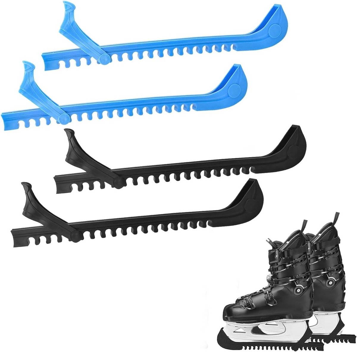 Schaatsbeschermers – Verstelbare schaatsbeschermer voor hockey en kunstschaatsen – 4 stuks