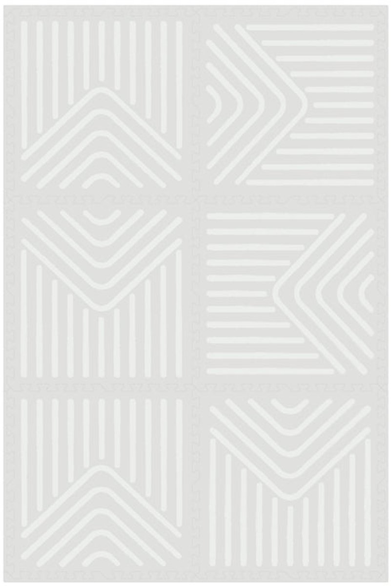 NilaFee™ - Speelmat - Foam - Baby - Speelkleed - Kruipmat - 180 x 120 x 1.5 cm - Puzzelmat - Opbergtas -Geometry Grijs — afbeelding 8