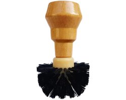 Koffieborstel - Reinigingsborstel - Hout - PP - Filtermand Portafilter Reinigingsborstel - Barista-accessoires - Geschikt voor koffiefilters met een diameter van 58 mm - 6*10.2cm - Lichtbruin