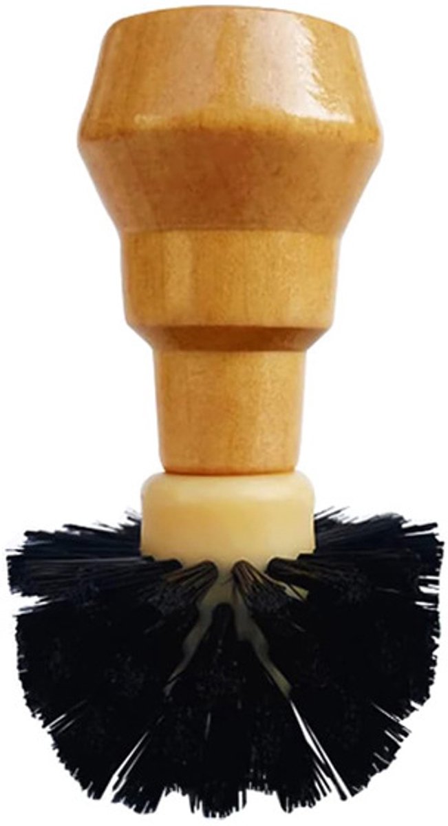 Koffieborstel - Reinigingsborstel - Hout - PP - Filtermand Portafilter Reinigingsborstel - Barista-accessoires - Geschikt voor koffiefilters met een diameter van 58 mm - 6*10.2cm - Lichtbruin