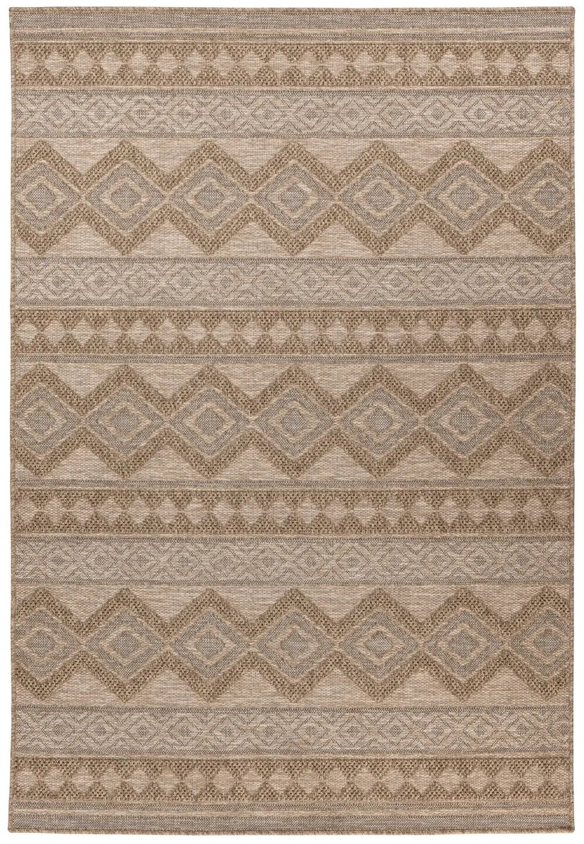 Buitenkleed | Costa | Etnisch | Natuurbeige | 80x150 cm | Buitentapijt | Tuintapijt