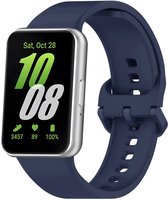Siliconen bandje - Geschikt voor Samsung Galaxy Fit 3 - Donkerblauw