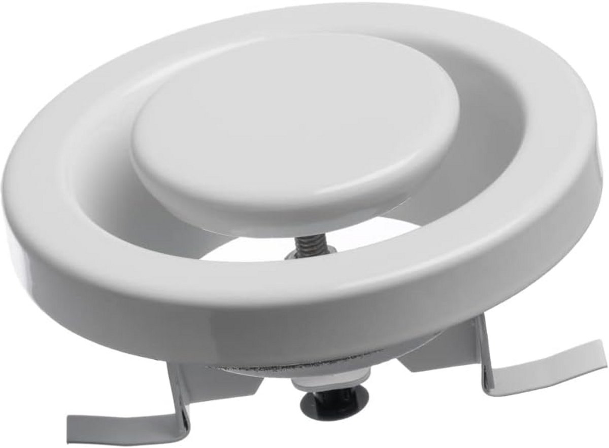 Regelbare Ventilatieklep Rond Ø80mm - Luchtrooster Inblaasdiffuser - Wit
