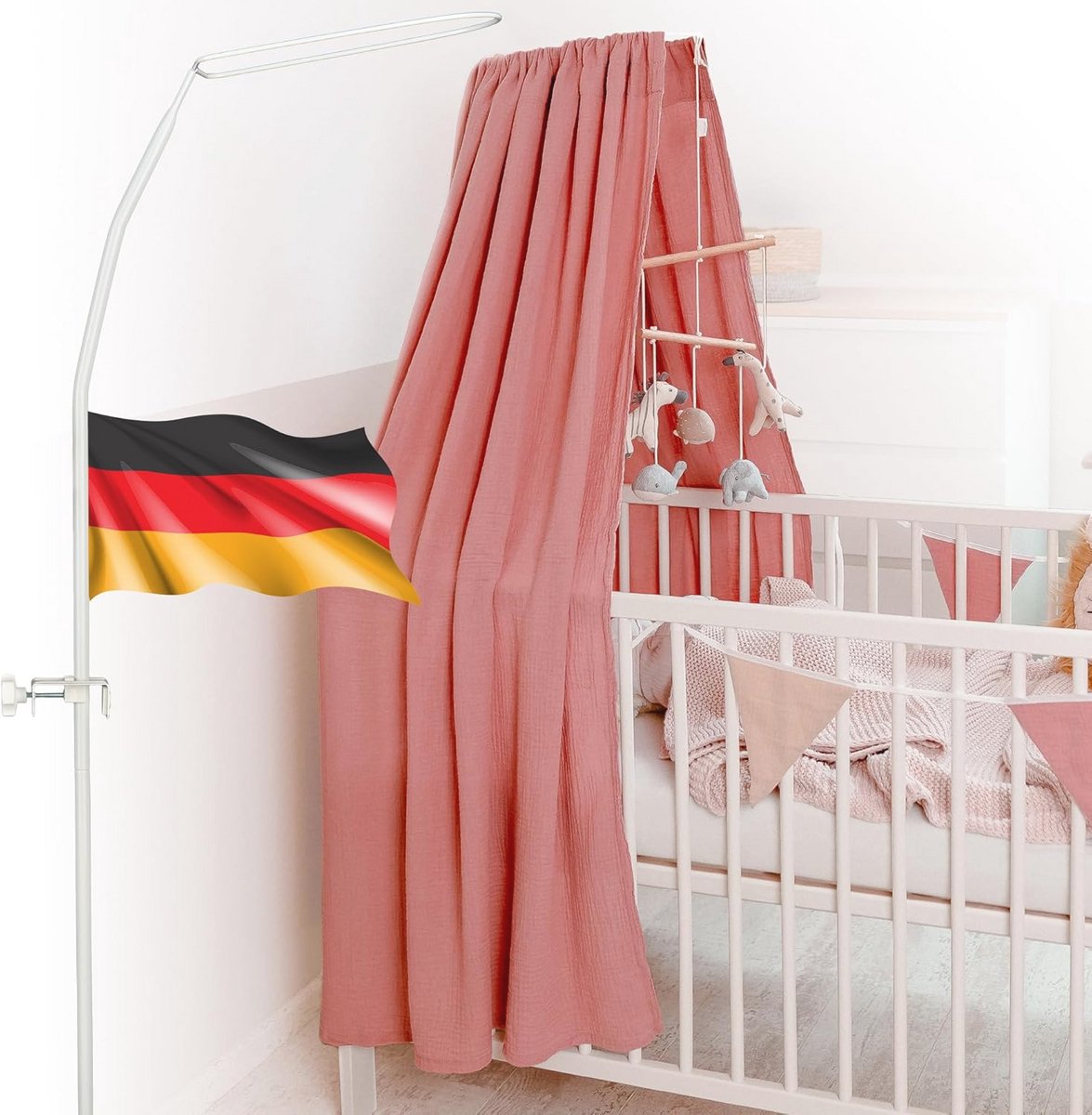 Hemelstang voor babybedden en kinderbedden - Bedhemel Frame en Accessories