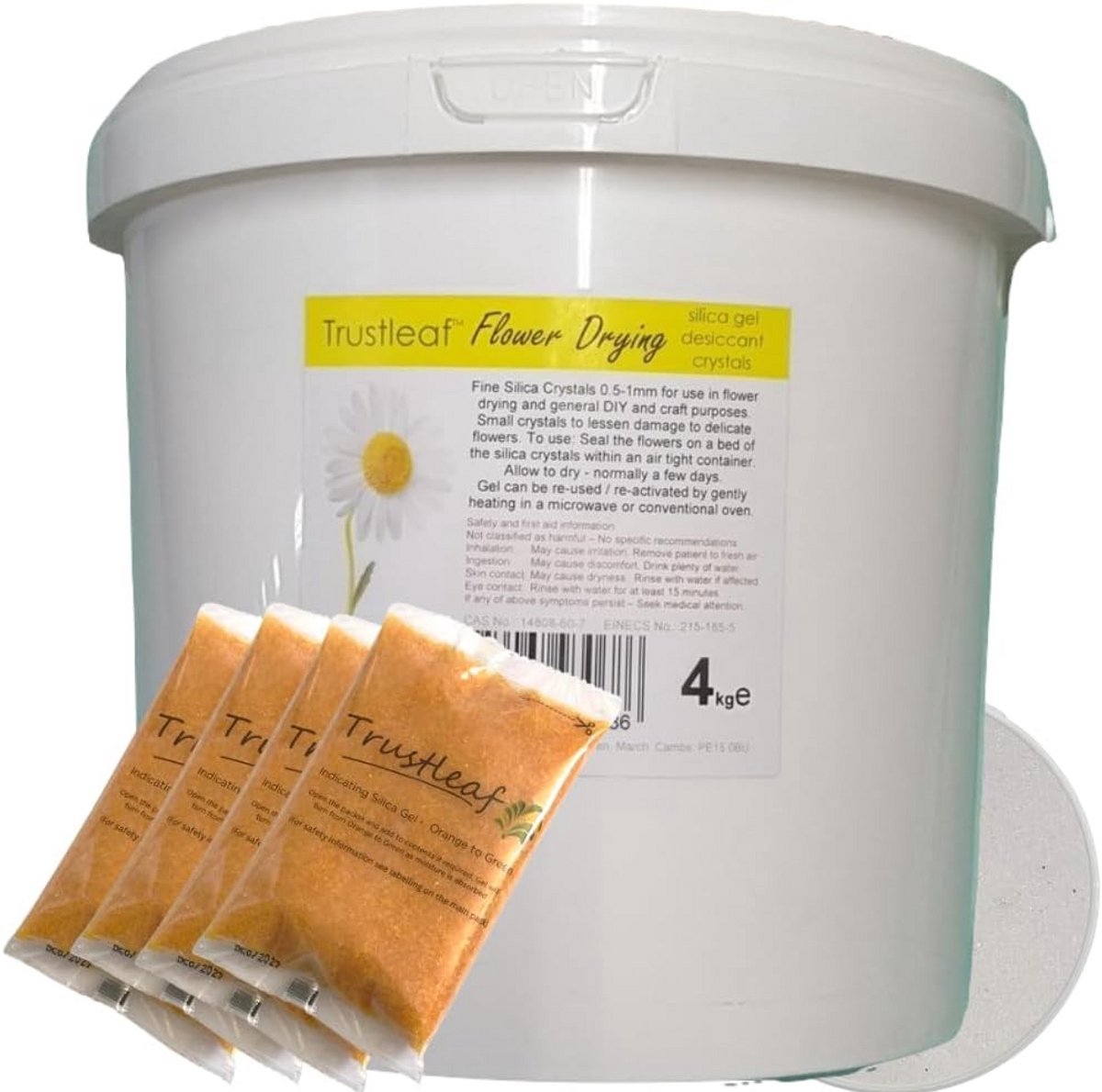 4 kg Droogmiddel Silicagel Korrels voor Vochtbinding en Bloemendrogen (0,5-1 mm)