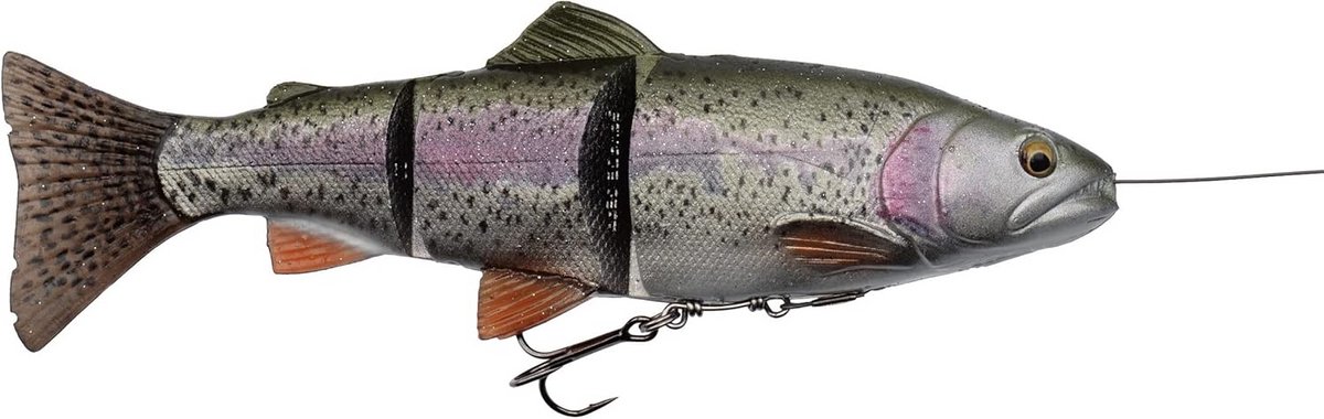 Grote Gummiforel Met Realistische Zwembeweging Langzaam Zinkend 25cm