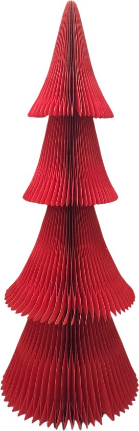 Sapin de Noël XL en papier Only avec peinture dorée 150 x 60 cm Décoration de Noël - Sapin en Honeycomb - Sapin en papier nid d'abeille avec peinture