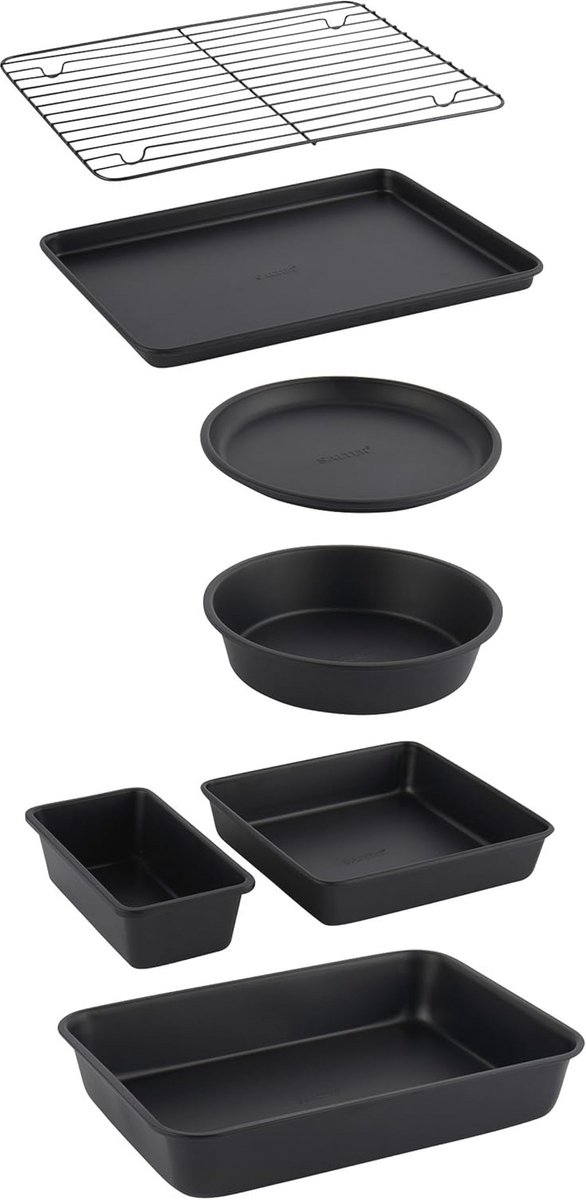 Stackable 7-Piece Non-Stick Baking Mould Set – Compact Storage, Oven-Safe & PFOA-Free