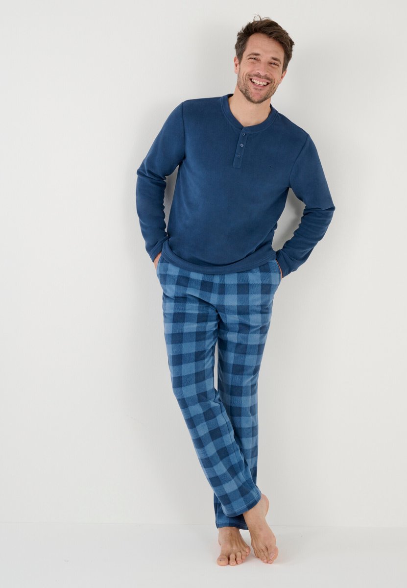 Damart - Pyjama fleece Thermolactyl - Heren - Blauw - L