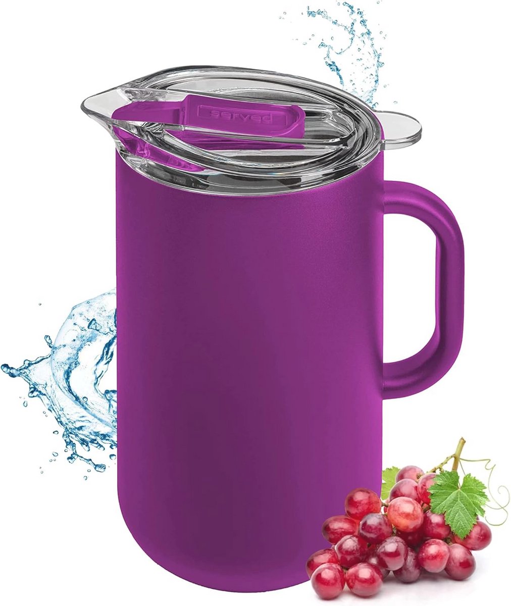 Premium Vacuüm-Geïsoleerde Dubbelwandige Kruik - Houd Drankjes Koud of Warm (2L)