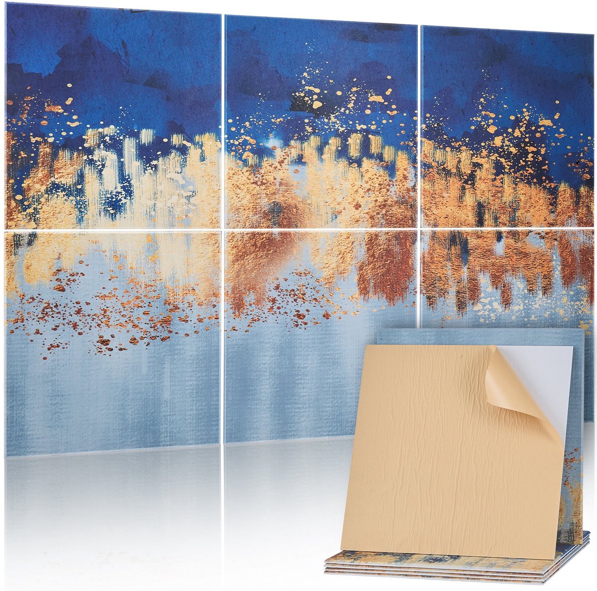 Akoestische Panelen - Wandpanelen - Set van 6 - Zelfklevend - Geluidsisolatie & Absorptie - Afmeting 180 x 120 x 1 cm - Decoratief - Voor Thuis, Kantoor & Studio