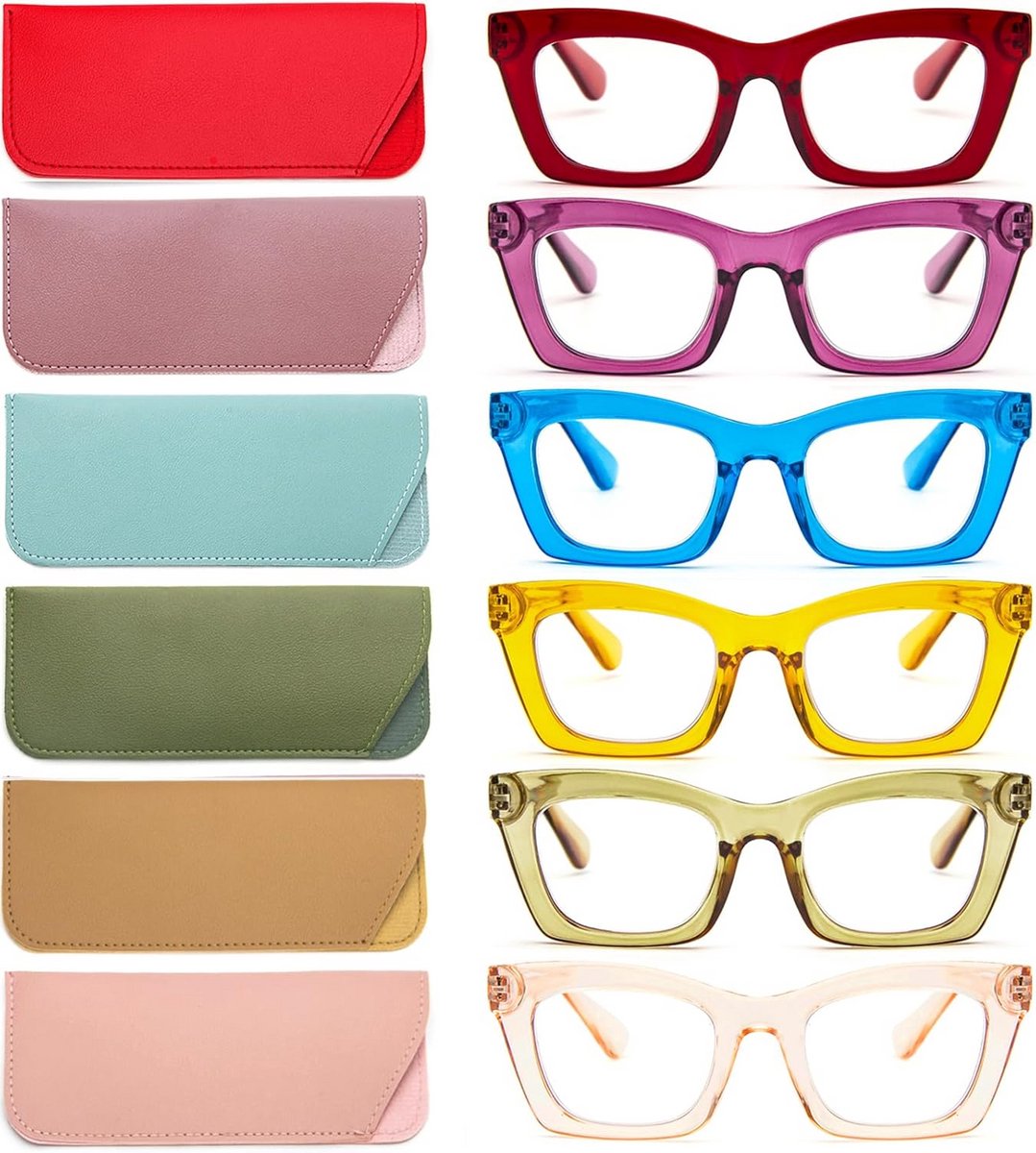 Stijlvolle Dames Leesbril met Blauwlichtfilter - Oversized Vierkant & Trendy