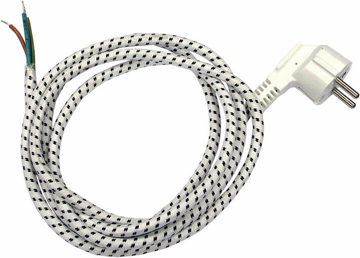 Verlengkabel met Schuko Stekker voor Strijkijzer - 2 Meter Zwart