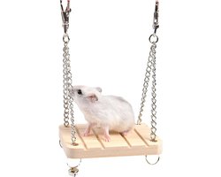 Gsedaox- Knaagdieren Speelgoed - Hamster Hangmat & Schommel - Cavia Knaagdierspeelgoed met Belletje