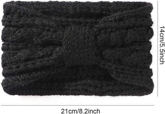 DRESHOW 4 Stuks Gehaakte Oorwarmer Hoofdband Zacht gebreide Tulband Stretch Hoofdbanden Warmer voor Vrouwen Winter