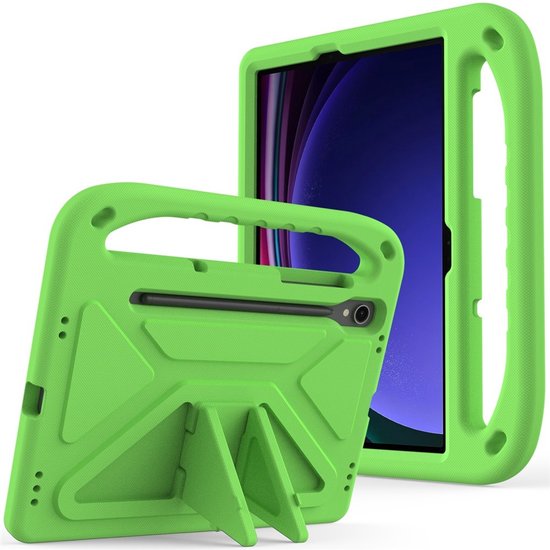Coverup Tablethoes geschikt voor Samsung Galaxy Tab S10 Lite / S10 FE / S9 FE Hoesje - ShockProof Kids Case - Groen