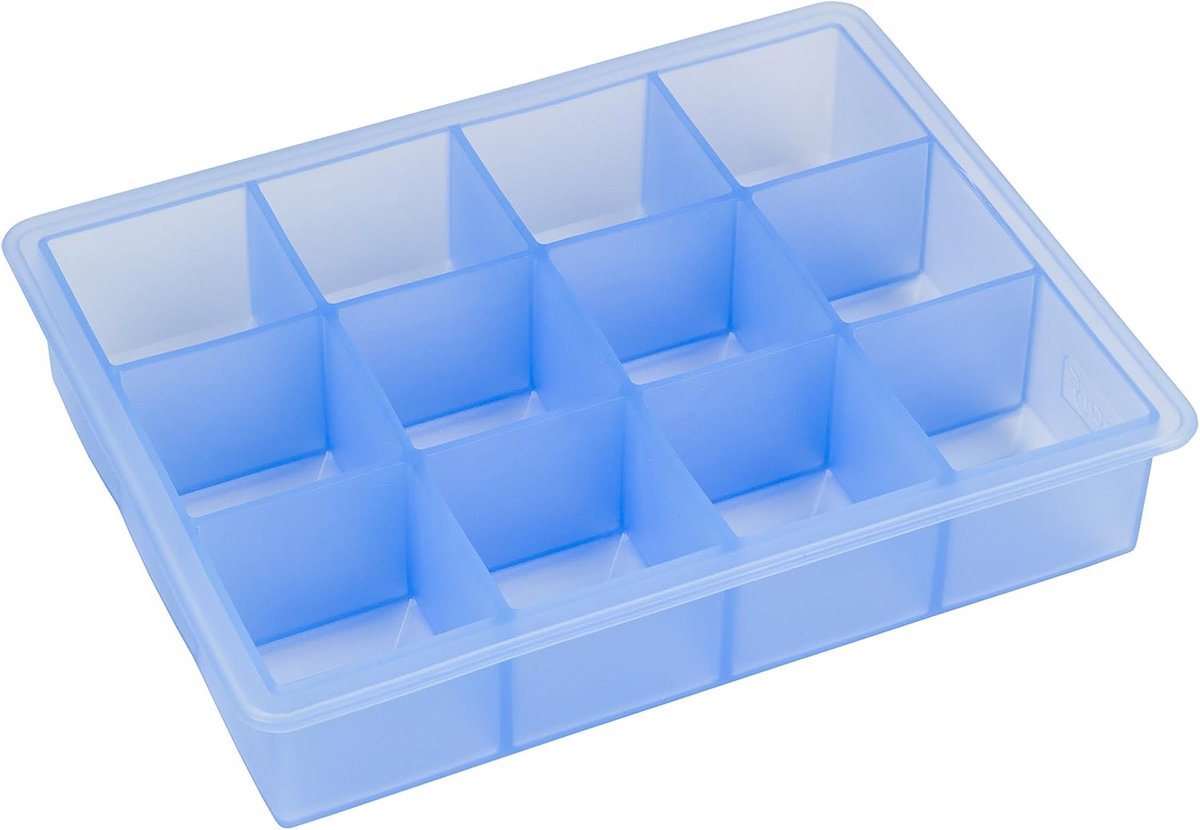 Siliconen Ijsblokjesvorm Vierkant 4cm - Blauw