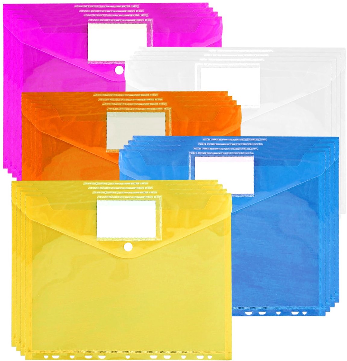 IMPERATORIS® Documentenmap - Envelopmap Organizer - Zakelijke Aktetas en Portfolio Organizer voor Notepad, Telefoon en Kaarten - Ideaal voor Thuis, School en Kantoor - 20 Stuks
