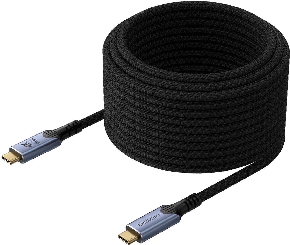 Krachtige USB-C Kabel 100W Snel Opladen en 4K Video 5 Meter