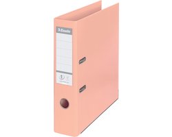 Esselte Solea Kartonnen A4 Ordner - Capaciteit van 600 Vel - Rugbreedte van 75mm - Perzik