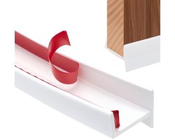 Skirting Strip Pedestal Cover Profile voor 18 mm - 19 mm Houtdikte - Wit Keuken Strip Sealing Profiel met Sealing Lip voor Keuken Basis (Wit, 3 m, 18 mm/19 mm)