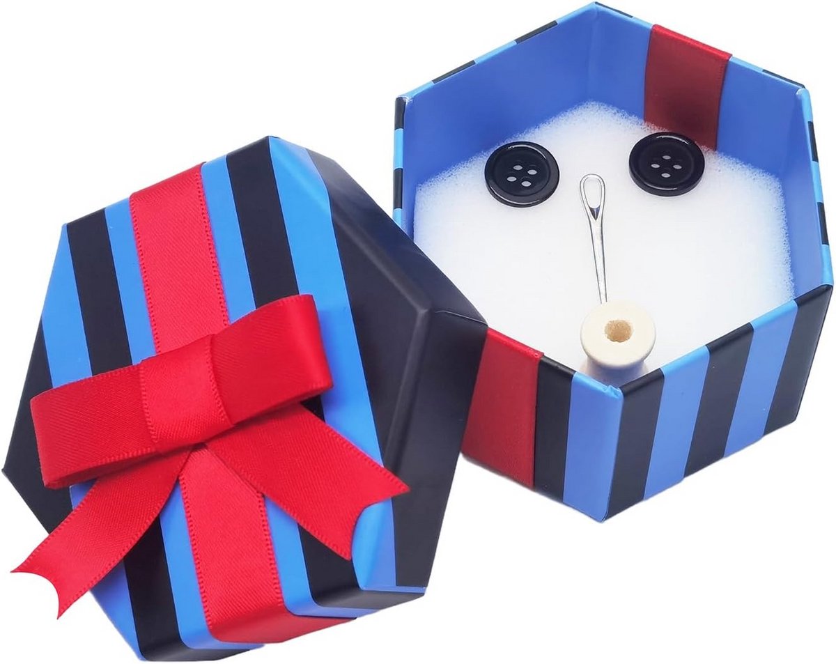 Zeshoekige Sieradendoos met Ogen en Naaibenodigdheden voor Kostuums en Accessoires