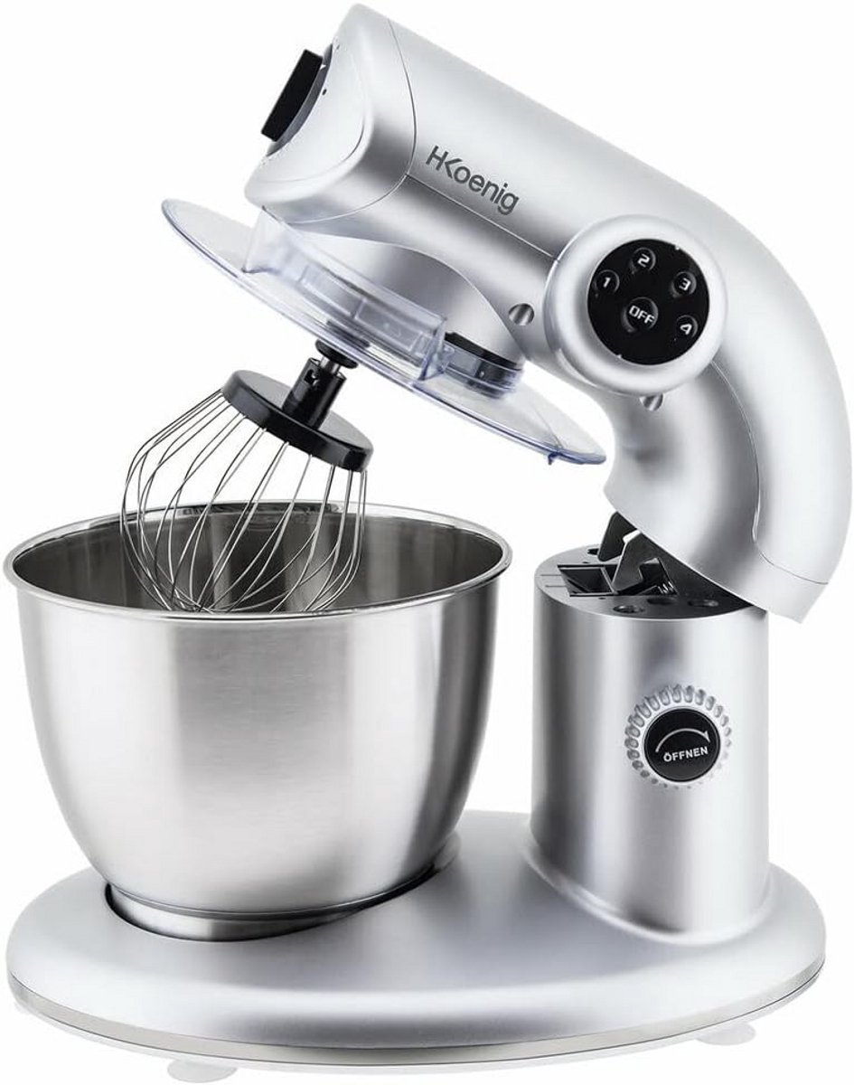Staande Kneadmachine 5.5L 1000W 4 Snelheden met Accessoires Roestvrijstaal