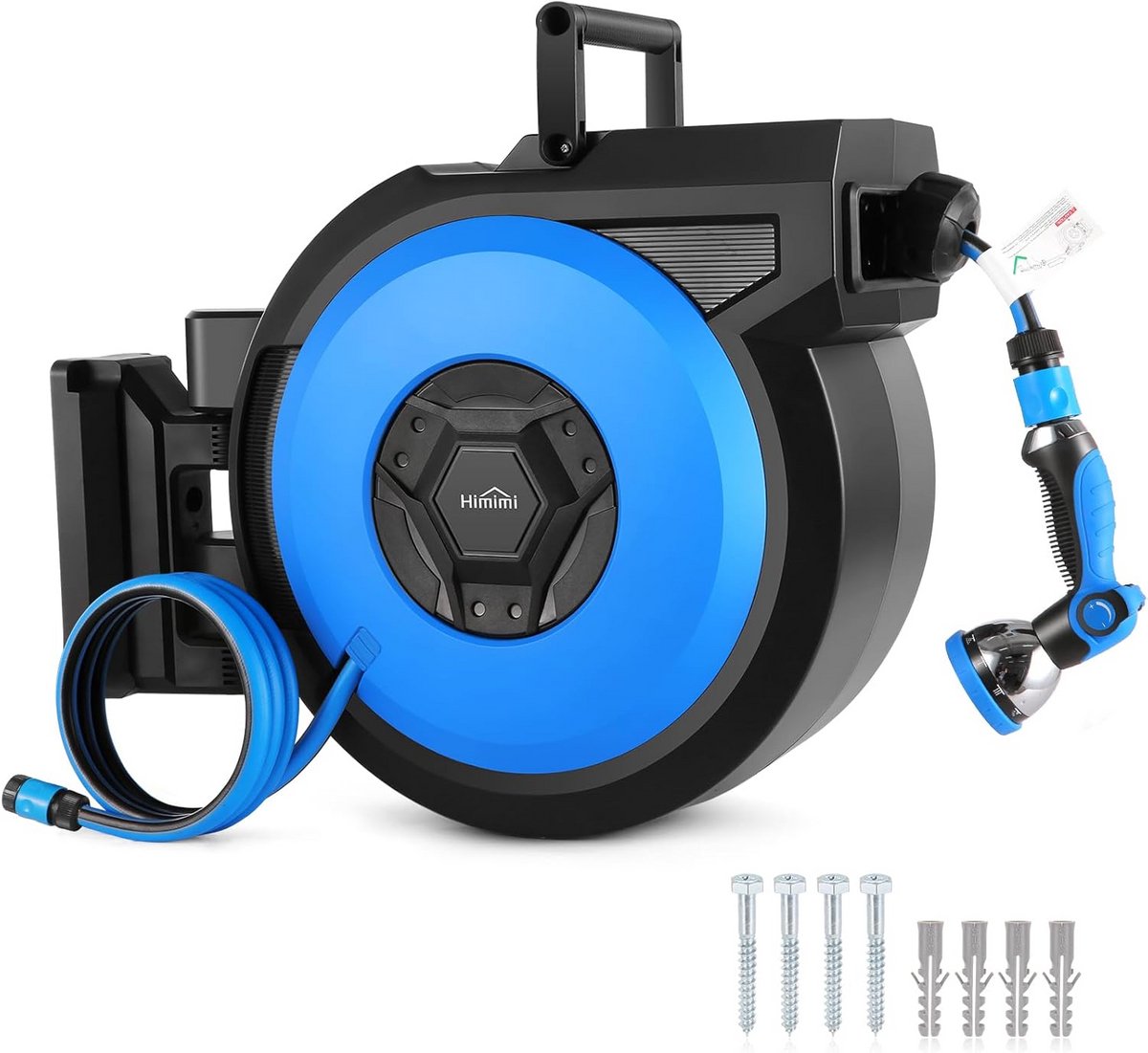 Automatische Tuinslanghaspel Wandmontage 30 Meter met 10-in-1 Spuitpistool
