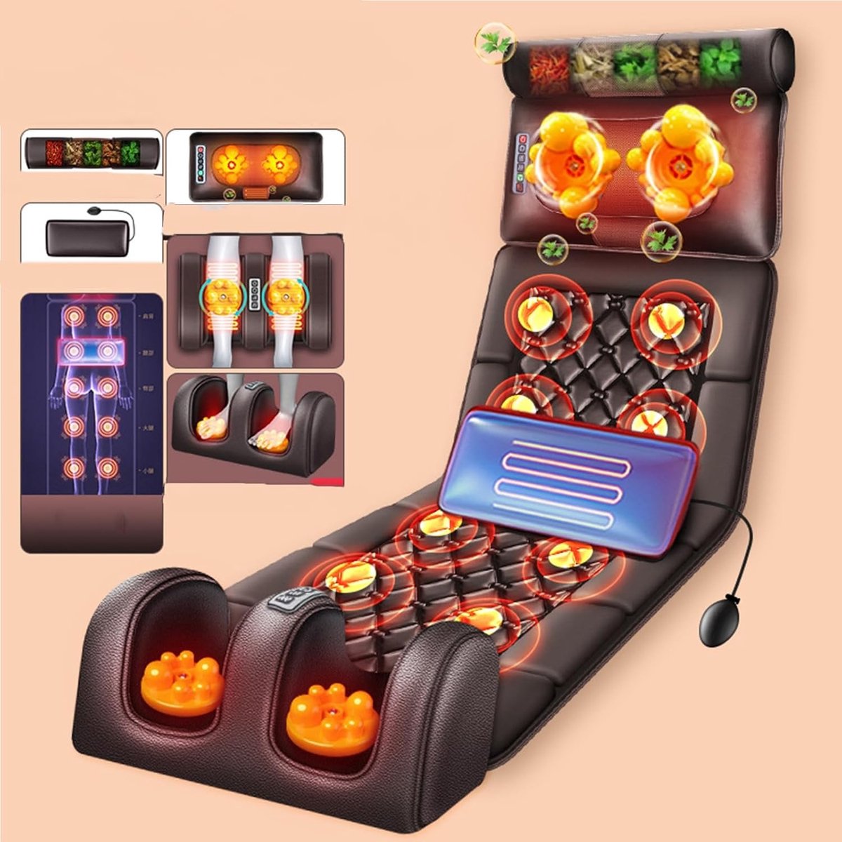 Shiatsu Massagestoel met Warmtefunctie en 5 Massage Modi - Shiatsu - €149,95