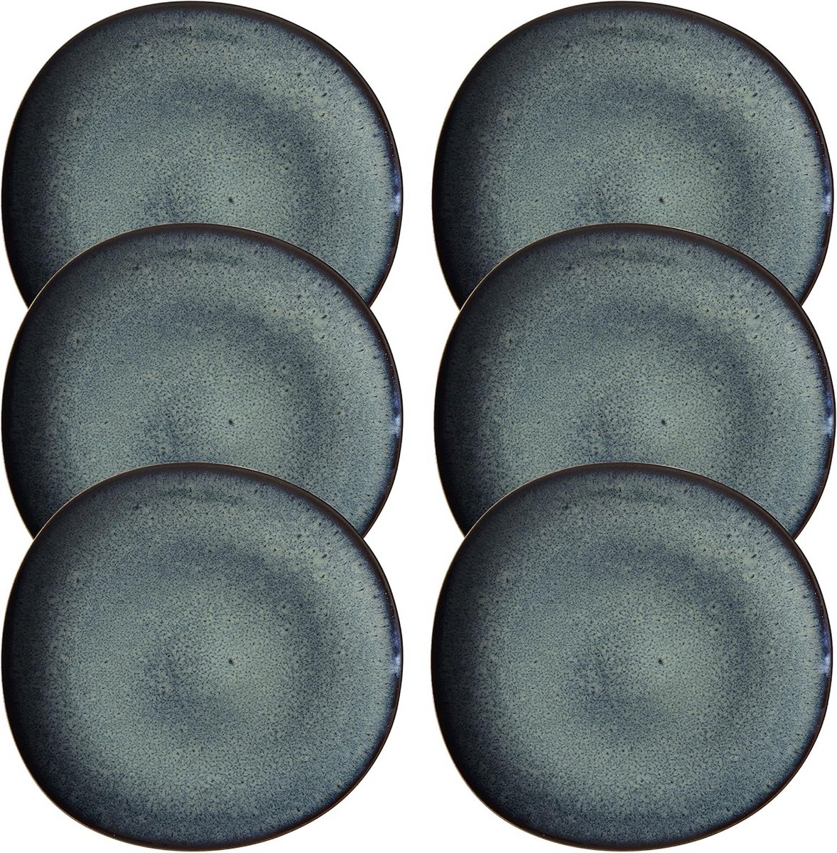 Set van 6 Grote Dinerborden van Steengoed, 28 cm, Grijs