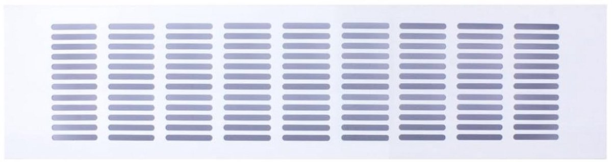 Ventilatierooster Aluminium - Afvoerrooster Geperforeerd - Luchtcirculatie Garanderen - Optimale Houvast Stangen - 100 x 400 mm - Wit