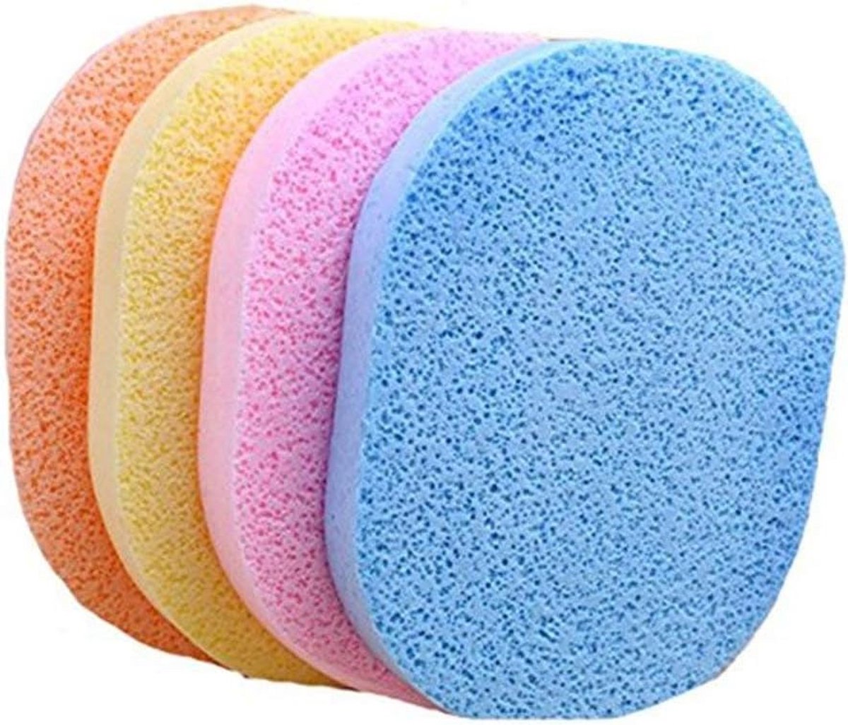 Set van 6 Cellulose Gezichtssponzen voor Reiniging en Make-up Verwijdering