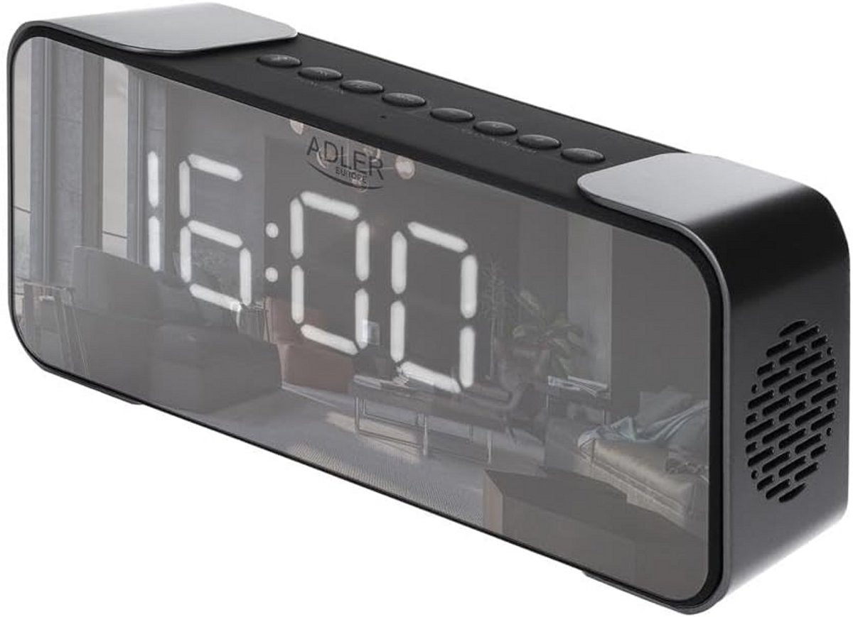 Draadloze Wekker met FM-Radio en Spiegeldisplay