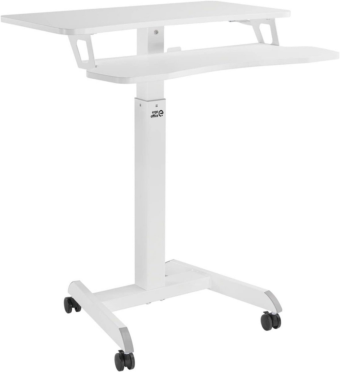 In hoogte Verstelbaar Zit-Sta Bureau op Wielen - Dual Platform Werkstation