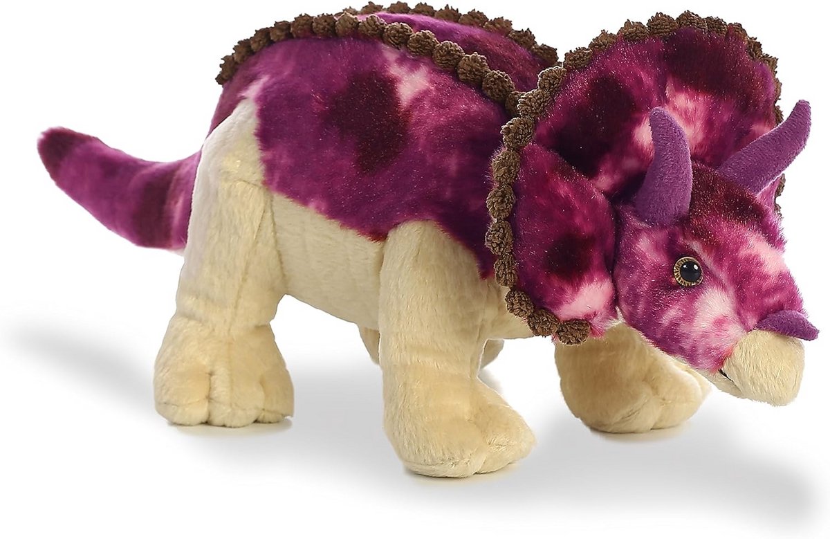 Grote Triceratops Knuffel van Pluche, 35 cm - Zacht en Veilig Dinosaurus Speelgoed