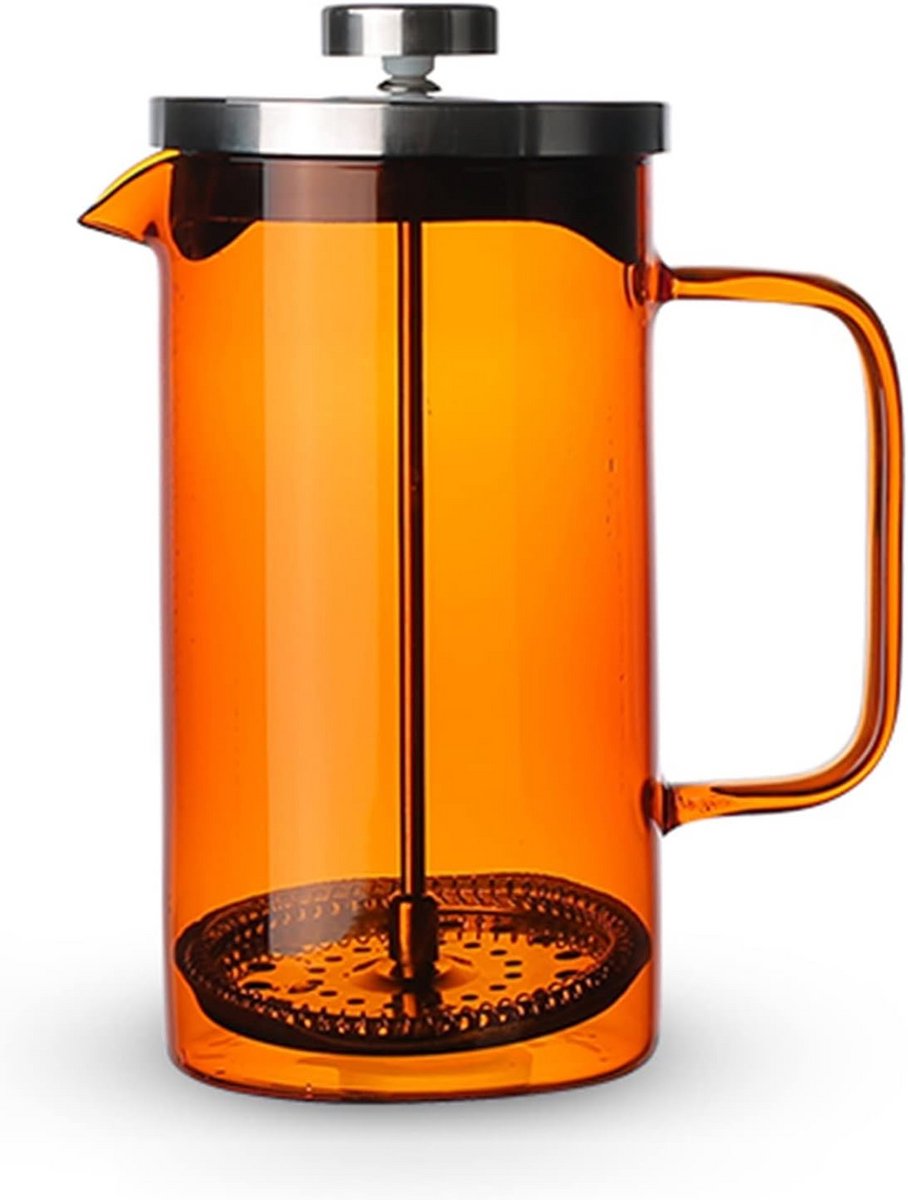 Franse Pers Koffiezetapparaat met 3-laags RVS Filter Hittebestendig Glas