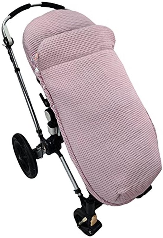 Universele Voetenzak voor Kinderwagen en Buggy - Wafel Piqué Roze van Universele — afbeelding 4