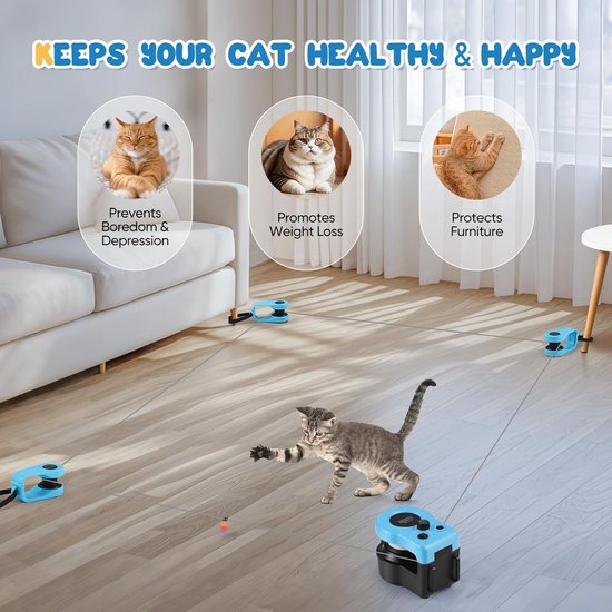Tunnel De Jeu Pour Chat - Tapis D'Activité Interactif | Pour Jeu, Exploration, Exercice En Intérieur/Extérieur