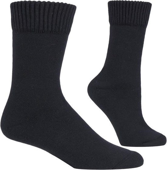 10 Paar Comfort Sokken zonder Elastiek & zonder Naad Heren & Dames Katoen Comfortband 13100 (47-50 grijs | antraciet | zwart