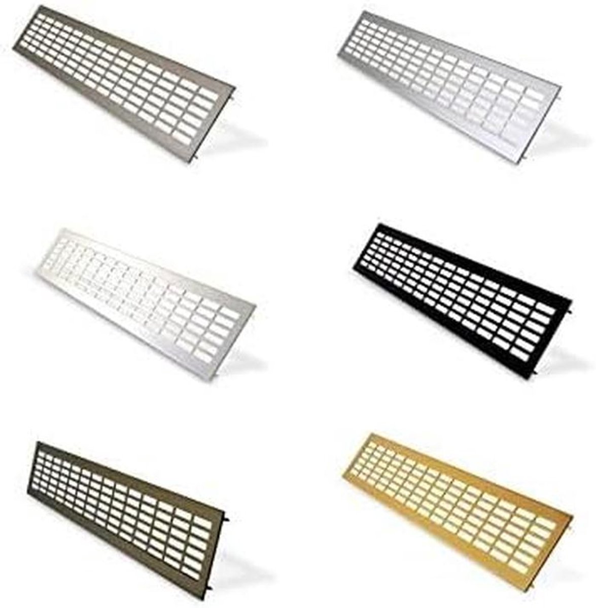Ventilatierooster - Luchtgril - Ventilatie Verbeteren - Geëxtrudeerd Aluminium - 60x500mm - Wit