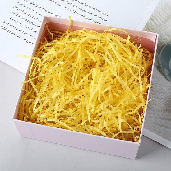 HOWAB Verpakkingsmateriaal vulmateriaal cadeau voor geschenkdoos: 200 g vulmateriaal voor pakketten geschenkmand geschenkdoos, versnipperd papier