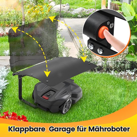 Opvouwbare Garage voor Robotmaaier - Weerbestendige Overkapping met Stevige Beugels — afbeelding 3