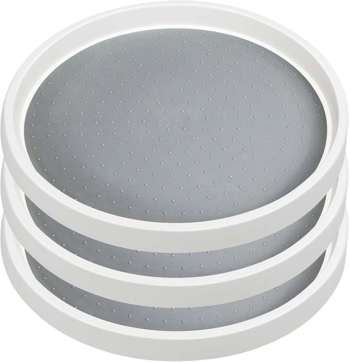 Set van 3 Antislip Draaiplateau voor Kast en Koelkast - Grote Roterende Kruiden Organizer (30 cm)